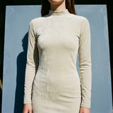 Off-White Brushed Velvet, Viscose-Acrylic