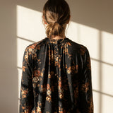 Cream Floral Jersey Knit, Cotton-Modal
