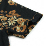Cream Floral Jersey Knit, Cotton-Modal
