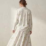 Yellow Stripes Jersey Knit, Polyester