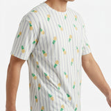 Yellow Stripes Jersey Knit, Polyester