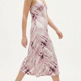 Pink Brushstroke French Terry, Viscose