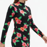 Pink Floral Jersey Knit, Viscose, 190 gsm
