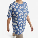 White Flowers Jersey Knit, Viscose, 155 gsm