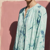 Blue Abstract Jersey Knit, Modal-Poly, 160 gsm, ref EF-254120