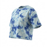 Blue Abstract Jersey Knit, Modal-Poly, 160 gsm, ref EF-254135