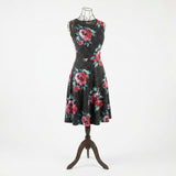 Pink Floral Jersey Knit, Viscose-Poly