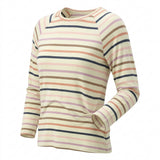 White Horizontal-Stripe Jersey Knit, Viscose, 160 gsm