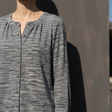 Black Horizontal-Stripe Jersey Knit, Polyester, 185 gsm