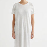 Light Grey Marl Jersey Knit, Linen, 143 gsm