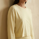 Cotton Modal Jersey Knit Fabric, 140 gsm, 155 cm — Yellow