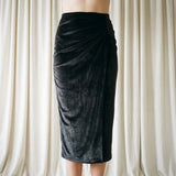 Polyester Stretch Velvet Fabric, 360 gsm, 190 cm — Black