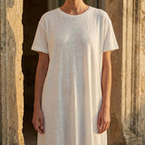 Off-White Jersey Knit, Poly-Linen