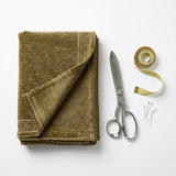 Olive Geometric Chenille, Poly-Nylon