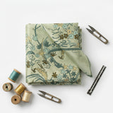 Blue Floral Jacquard, Polyester, 200 gsm