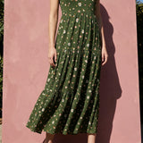 White Flowers Crepe, Polyester