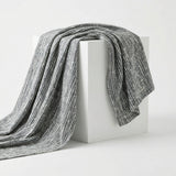 Jacquard Polyester Cotton Interlock Knit Fabric, 200 gsm, 155 cm — Grey