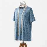 White Floral Jersey Knit, Modal, 155 gsm