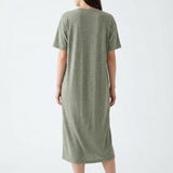 Green Marl Ponte Knit, Poly-Linen