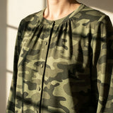 Green Camo Jersey Knit, Cotton-Modal