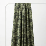 Green Camo Jersey Knit, Cotton-Modal