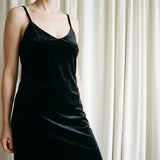 Polyester Cotton Stretch Velvet Fabric, 280 gsm, 165 cm — Black, ref EF-257590