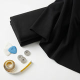 Black Marl Ponte Knit, Viscose-Poly