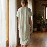 Light Cream Marl Jersey Knit, Poly-Linen, 155 gsm