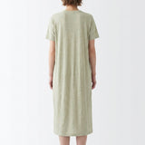 Light Cream Marl Jersey Knit, Poly-Linen, 155 gsm
