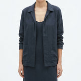 Blue Linen-Look, Polyester