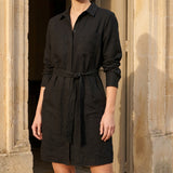 Black Linen-Look, Polyester