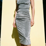 Grey Marl Velvet, Poly-Cotton, 330 gsm