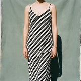 Black Horizontal-Stripe Velvet, Polyester, 270 gsm