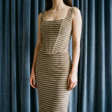 Cream Stripes Velvet, Polyester, 270 gsm, 183 cm, ref EF-259659