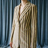 Brown Stripes Velvet, Polyester