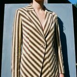 Brown Stripes Velvet, Polyester