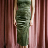Polyester Stretch Velvet Fabric, 260 gsm, 190 cm — Green, ref EF-259752