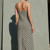 Black Check Seersucker, Polyester