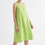 Light Lime Linen-Look, Linen-Viscose