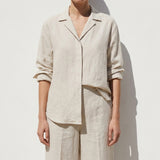 Linen Cotton Woven Fabric, 115 gsm — White