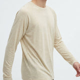 Light Cream Marl Jersey Knit, Modal