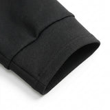 Polyester Stretch Scuba Knit Fabric, 280 gsm, 165 cm — Black, ref EF-260098