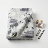 Dark Grey Abstract Fleece, Polyester