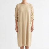 Polyester Stretch Linen-Look Fabric, 170 gsm, 150 cm — Beige