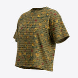 Yellow Floral Jersey Knit, Poly-Cotton