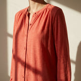 Orange Marl Jersey Knit, Cotton-Modal