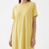 Light Yellow Marl Jersey Knit, Poly-Linen, 150 gsm