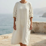 100% Polyester Linen-Look Fabric, 67 gsm, 180 cm — White