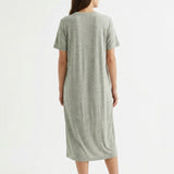 Light Green Heathered-Marl Jersey Knit, Viscose-Poly