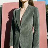 Green-Grey Heather Velvet, Polyester